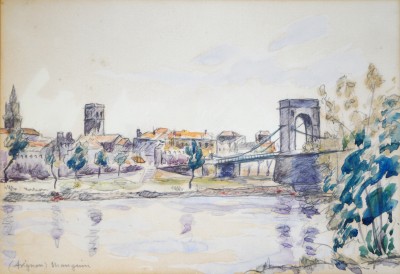 henri-manguin-avignon-le-pont SH Enchères, Sophie Himbaut commissaire-priseur Belle vente de fin d'année du jeudi 14 décembre 2023 henri-manguin-avignon-le-pont